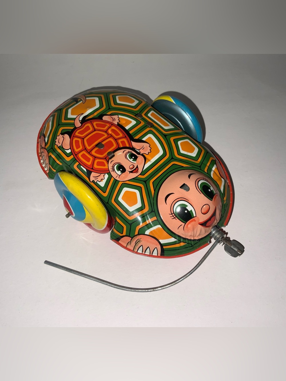 Vintage Tin Ladybug/ Turtle Flipper Toy